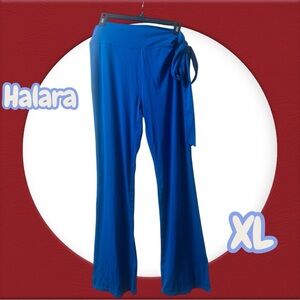 HALARA Vibrant Cobalt Blue Flared Leg Leggings with Tie XL
